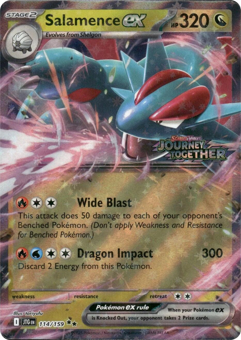 Salamence ex (114/159) (Journey Together Stamped) [Scarlet & Violet: Journey Together]