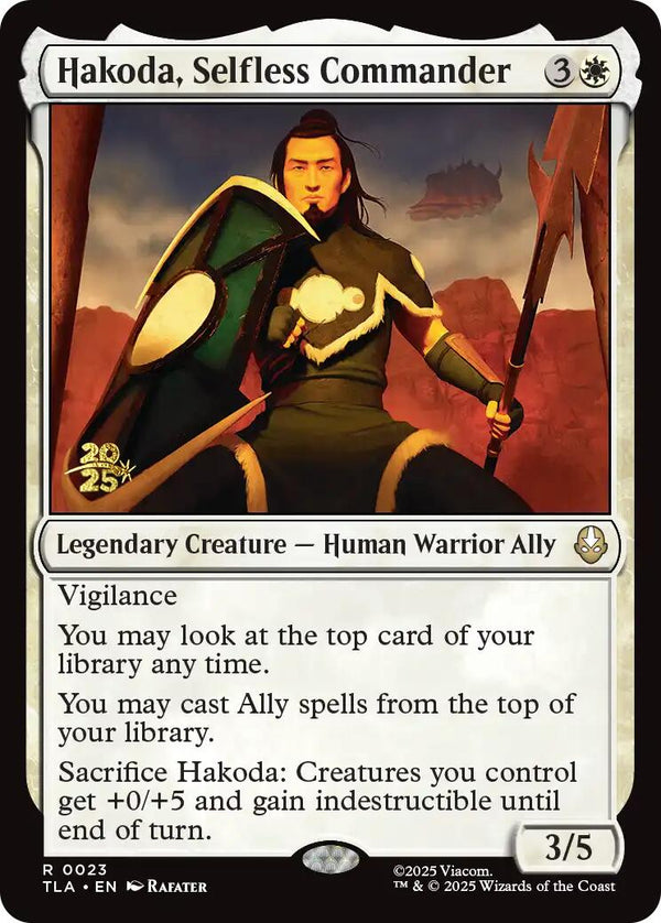 Hakoda, Selfless Commander [Avatar: The Last Airbender Prerelease Cards]