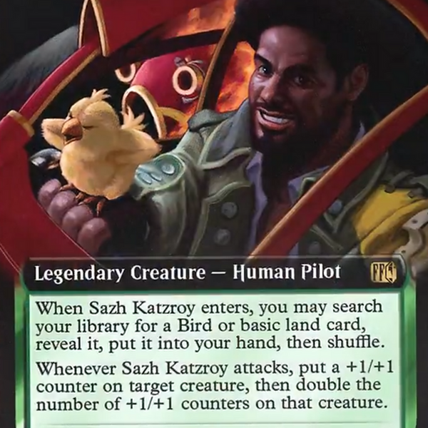 sazh mtg card Sazh Katzroy (Extended Art) [FINAL FANTASY]