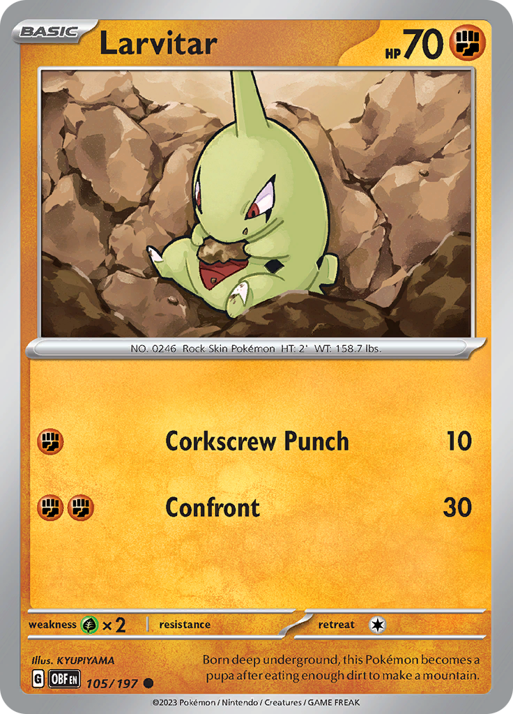 Larvitar (105/197) [Scarlet & Violet: Obsidian Flames]