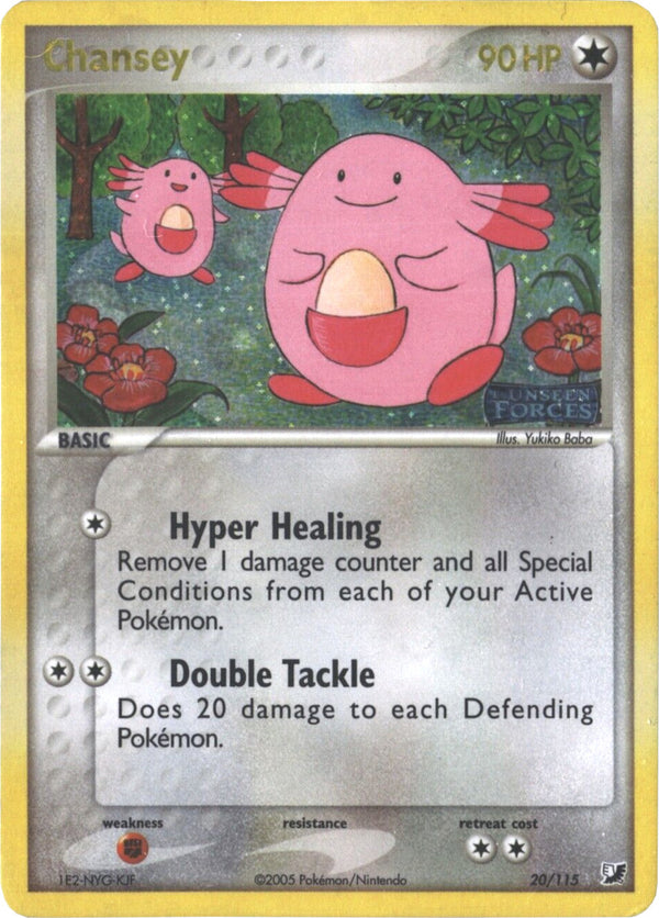 Chansey (20/115) (Stamped) [EX: Unseen Forces]