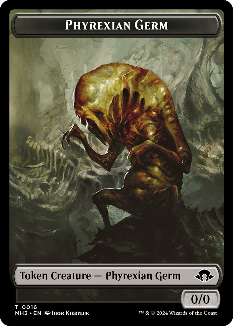 Phyrexian Germ // Emblem - Tamiyo, Seasoned Scholar Double-Sided Token [Modern Horizons 3 Tokens]