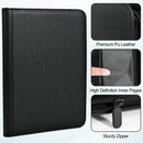 9-Pocket Premium Zip Binder (Black)