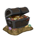 D&D Nolzur's Marvelous Miniatures: Bronze Dragon Wyrmling & Pile of Sea found Treasure