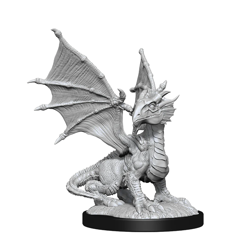 D&D Nolzur's Marvelous Miniatures: Silver Dragon Wyrmling & Female Halfling