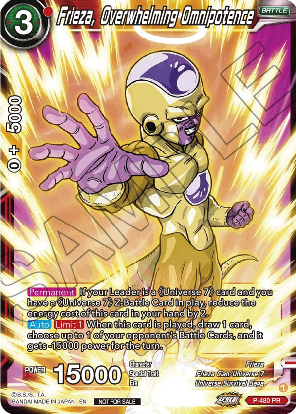 Frieza, Overwhelming Omnipotence (Zenkai Series Tournament Pack Vol.3) (P-480) [Tournament Promotion Cards]