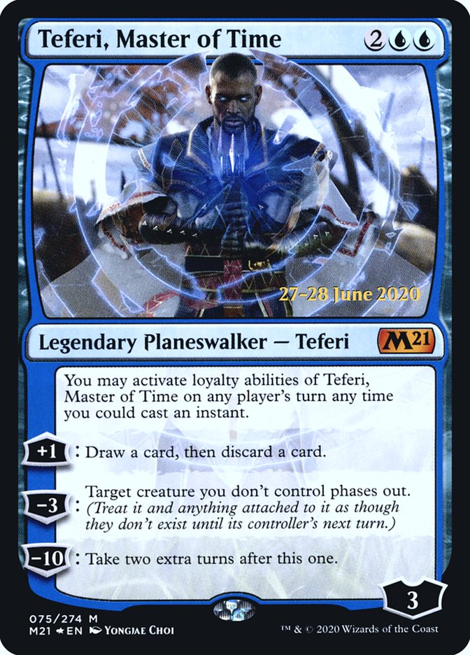 Teferi, Master of Time (75) [Core Set 2021 Prerelease Promos]