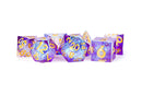 Hand Crafted Sharp Edge Dice: Royal Geode