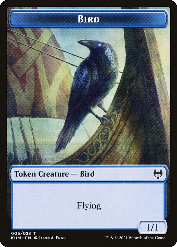 Treasure // Bird Double-Sided Token [Kaldheim Tokens]