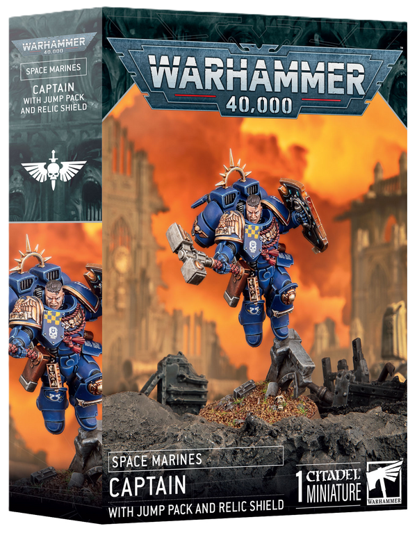 48-102 Space Marines: Captain w/ Jump Pack & Relic Shield