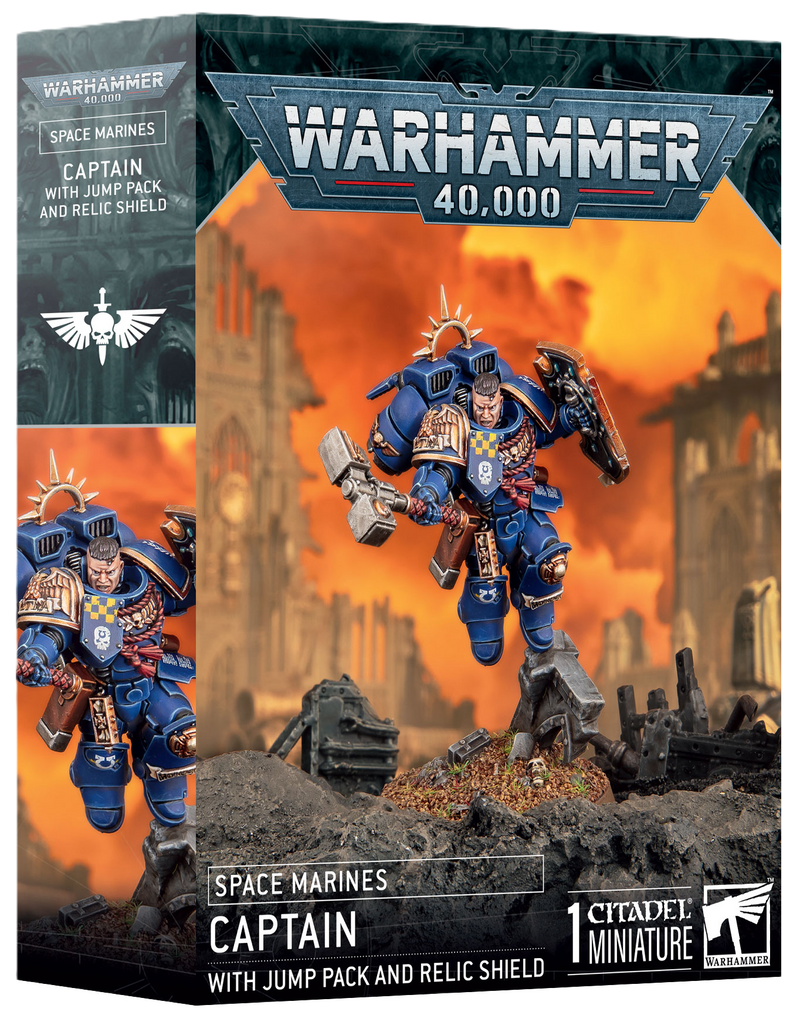 48-102 Space Marines: Captain w/ Jump Pack & Relic Shield