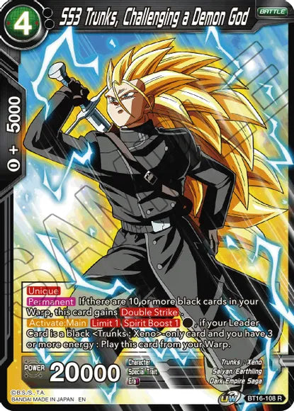 SS3 Trunks, Challenging a Demon God (BT16-108) [Realm of the Gods]