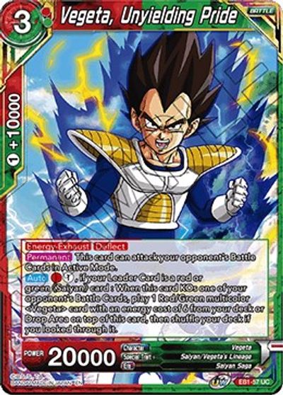 Vegeta, Unyielding Pride (EB1-057) [Battle Evolution Booster]