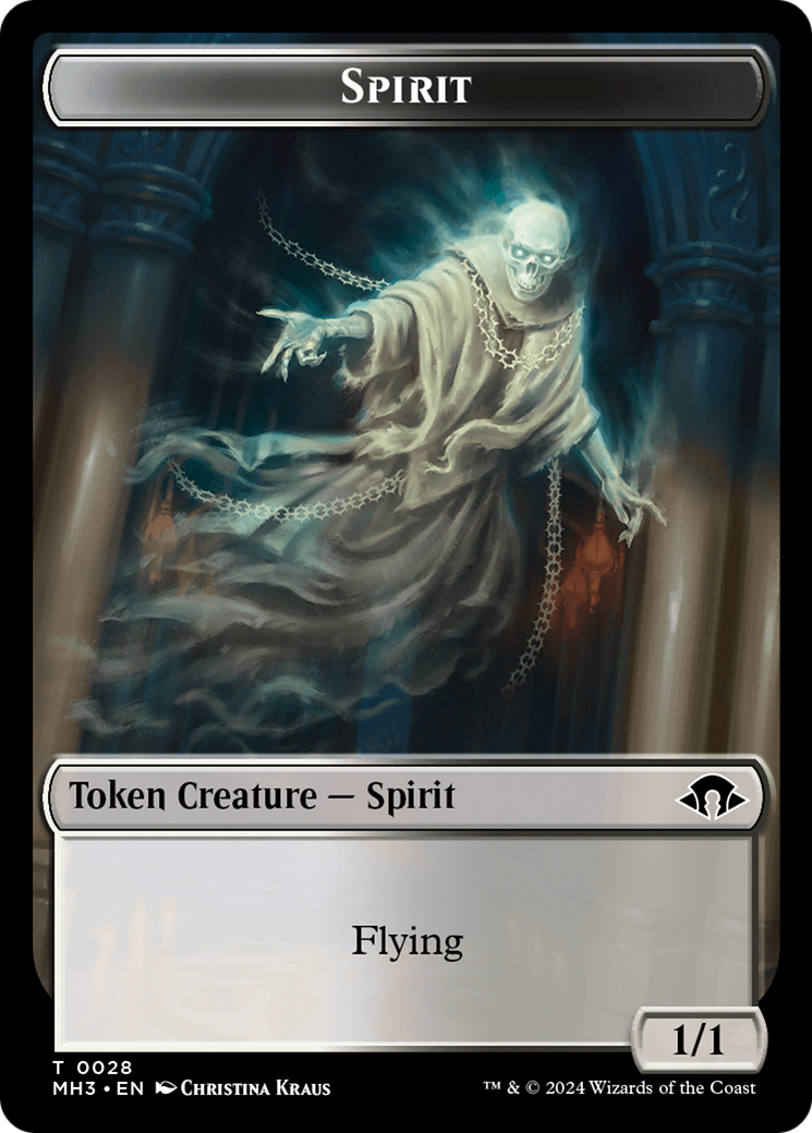 Spirit Token (0028) [Modern Horizons 3 Tokens]