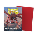 Matte Dual Standard Sleeves (Crimson & Silver) | Dragon Shield