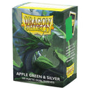 Matte Dual Standard Sleeves (Apple Green & Silver) | Dragon Shield