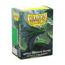 Matte Dual Standard Sleeves (Apple Green & Silver) | Dragon Shield