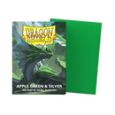 Matte Dual Standard Sleeves (Apple Green & Silver) | Dragon Shield