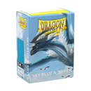 Matte Dual Standard Sleeves (Sky Blue & Silver) | Dragon Shield