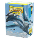 Matte Dual Standard Sleeves (Sky Blue & Silver) | Dragon Shield