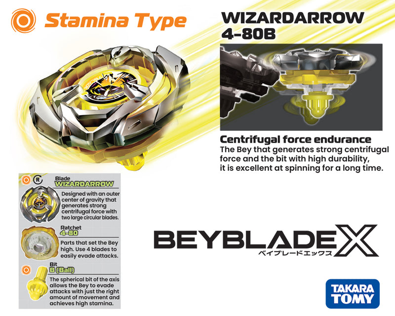 BX-03 Starter Wizard Arrow 4-80B | Beyblade X