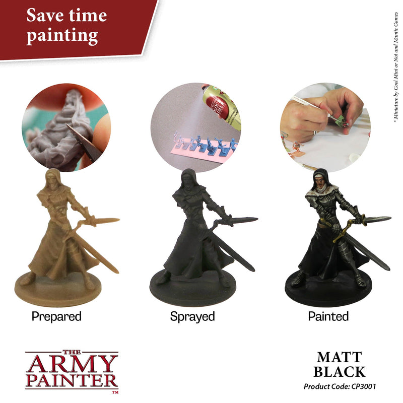 Army Painter Base Primer: Matte Black *PICKUP ONLY*