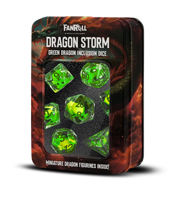 Dragon Storm Green Dragon Inclusion Dice Set