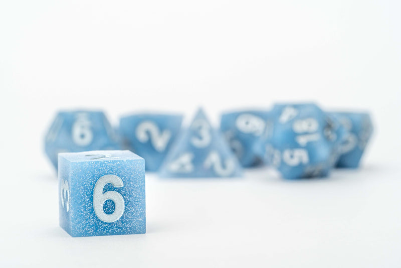 Sharp Edge Silicone Rubber Dice Set: Glacial Debris