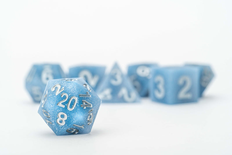 Sharp Edge Silicone Rubber Dice Set: Glacial Debris