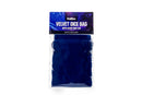 Large Velvet Dice Bag- Blue w/ Gold Satin
