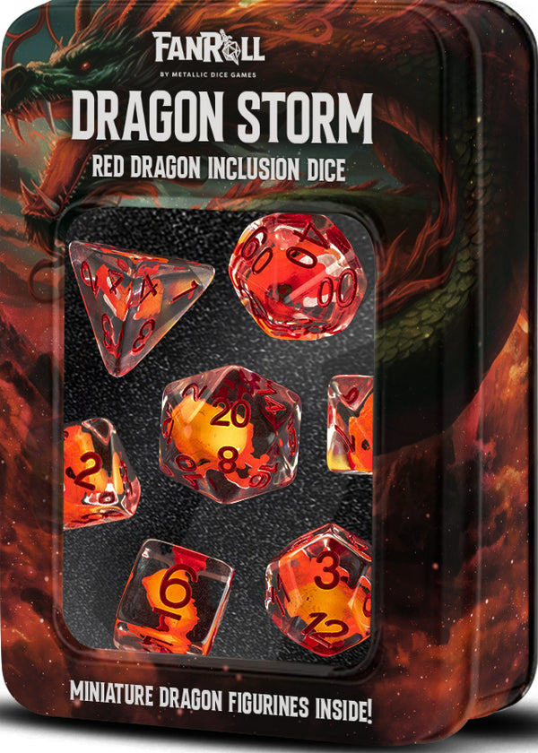 Dragon Storm Red Dragon Inclusion Dice Set