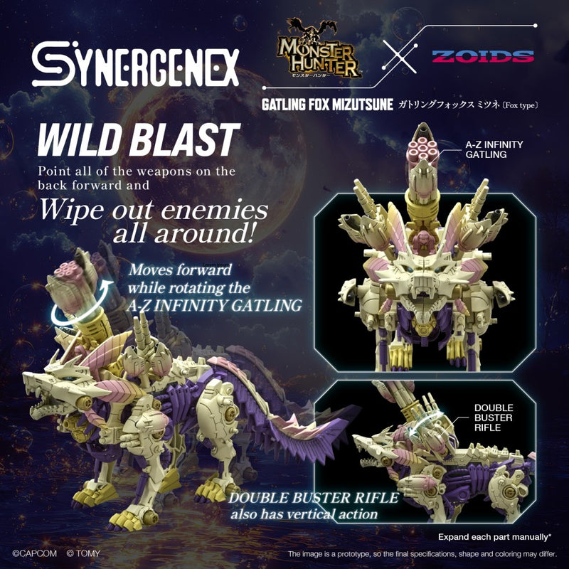 Monster Hunter x Zoids - Gatling Fox Mizutsune | 1/35 Scale