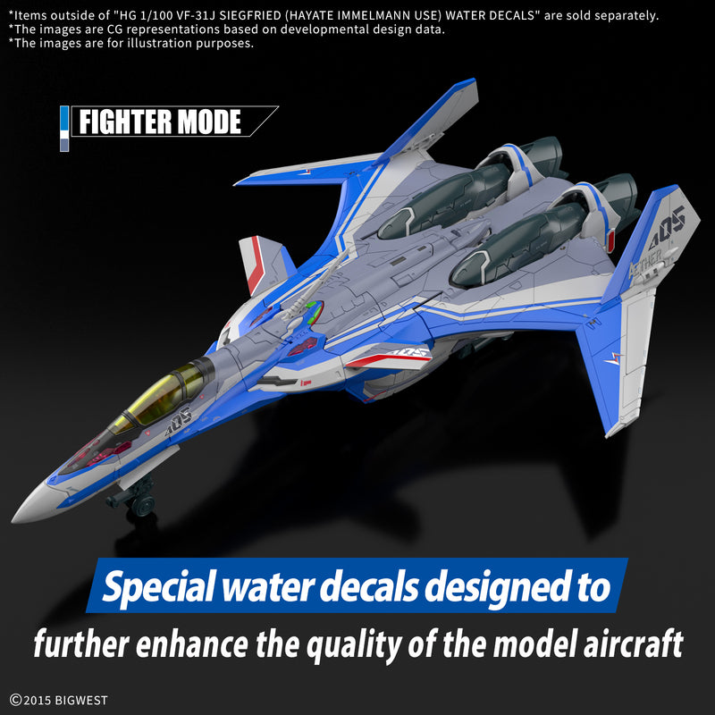 1/100 HG VF-31J Siegfried (Hayate Immelman) Water Transfer Decal