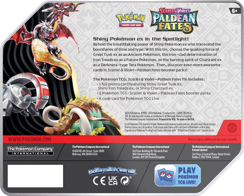 Paldean Fates Tin | Pokemon TCG