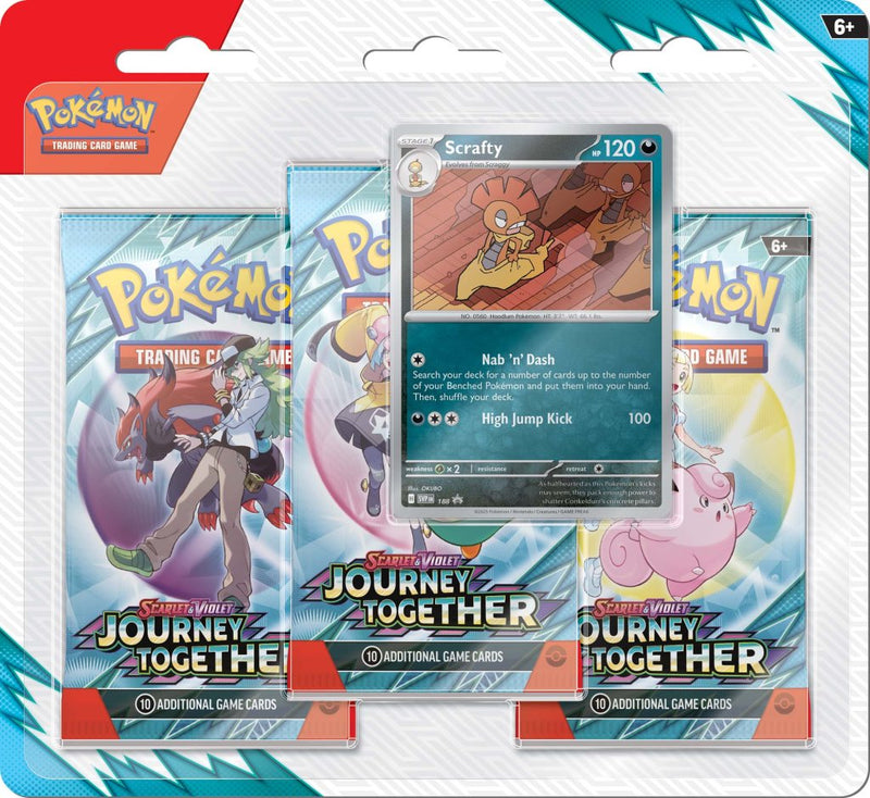 Journey Together 3-Pack Blister (Scrafty) | Pokemon TCG