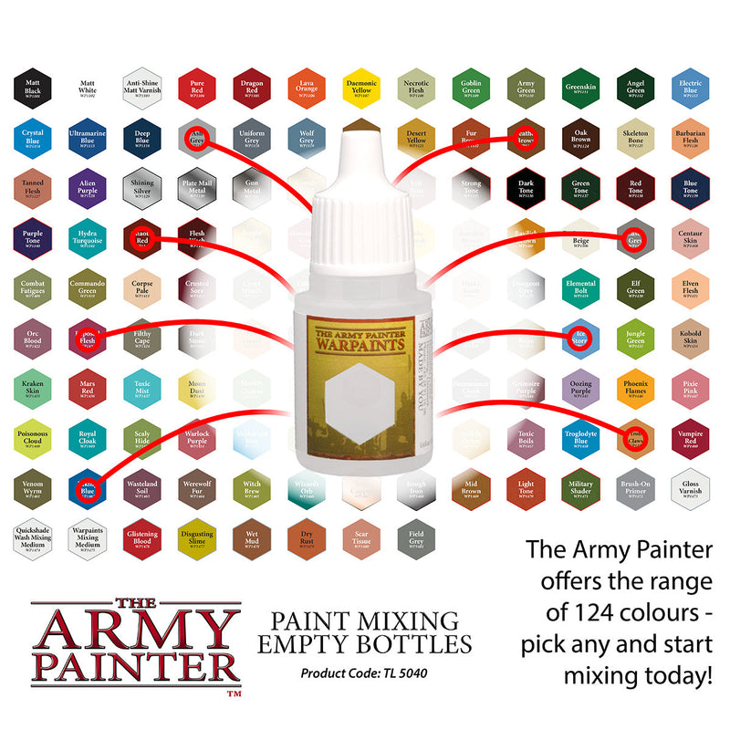 The Army Painter Paint Mixing Empty Bottles