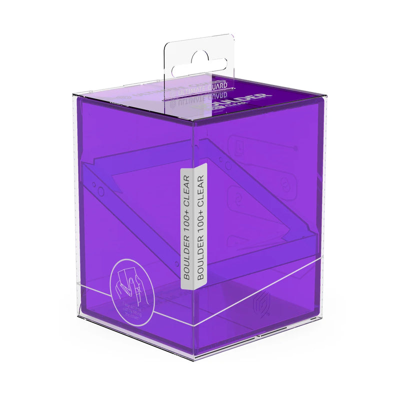 Boulder 100+ Deck Case (Clear - Amethyst) | Ultimate Guard