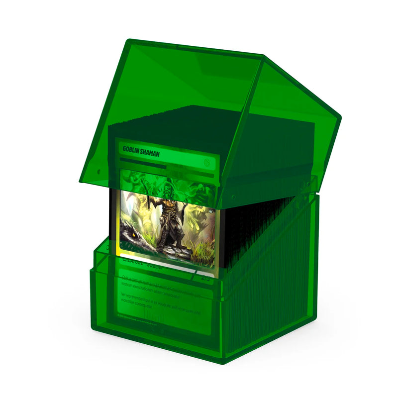 Boulder 100+ Deck Case (Clear - Emerald) | Ultimate Guard