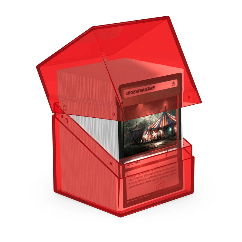 Boulder 100+ Deck Case (Clear - Ruby) | Ultimate Guard