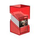 Boulder 100+ Deck Case (Clear - Ruby) | Ultimate Guard