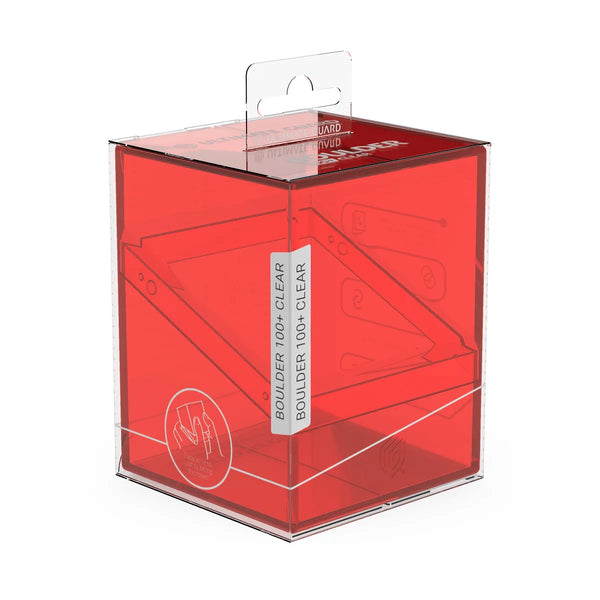 Boulder 100+ Deck Case (Clear - Ruby) | Ultimate Guard