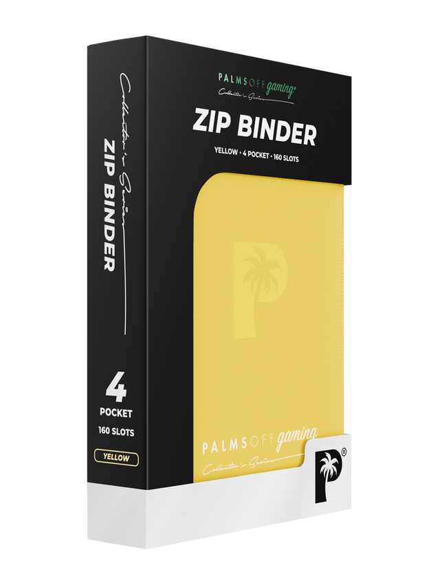 Collector's Series 4 Pocket Zip Binder (Yellow) | Palms Off
