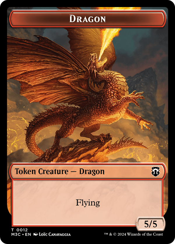 Dragon // Shapeshifter (0008) Double-Sided Token [Modern Horizons 3 Commander Tokens]