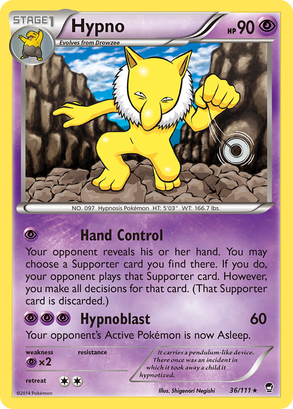 Hypno (36/111) [XY: Furious Fists]