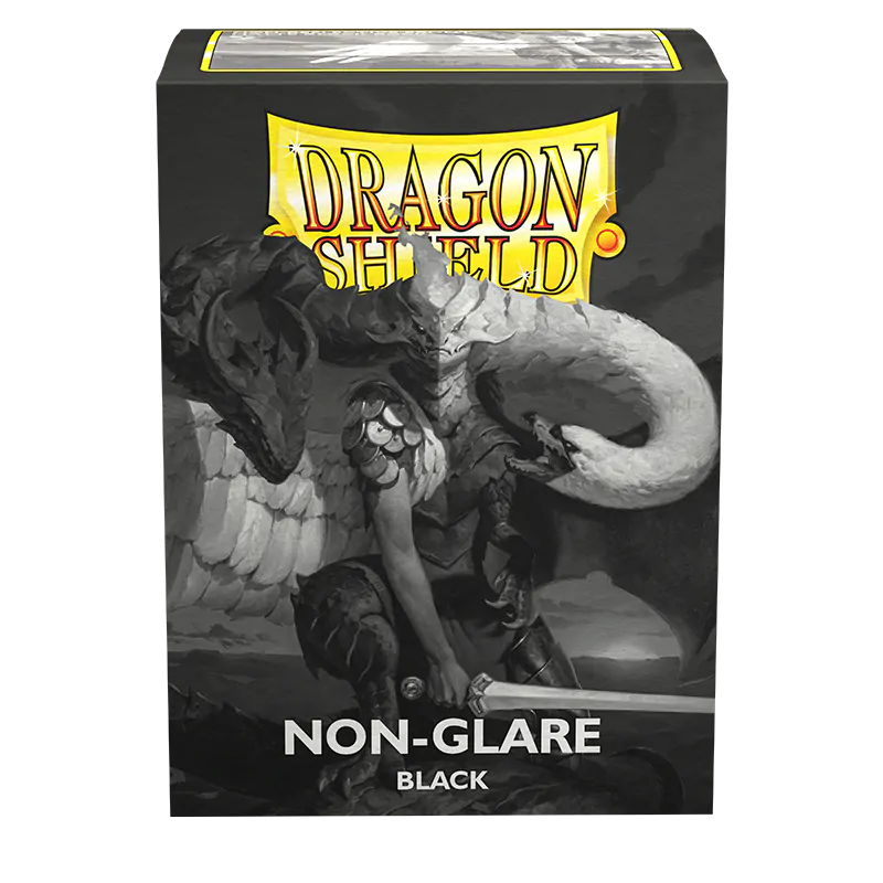 Matte Non-Glare Standard Sleeves (Black V2) | Dragon Shield