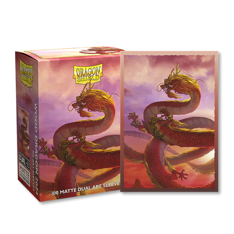 Matte Dual Standard Sleeves 'Wood Dragon 2024' | Dragon Shield