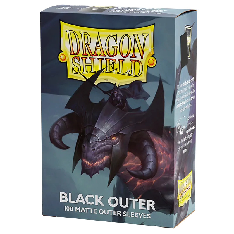 Outer Matte Standard Sleeves (Black) | Dragon Shield