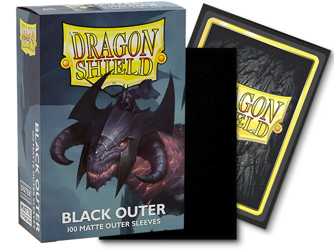 Outer Matte Standard Sleeves (Black) | Dragon Shield