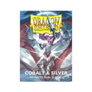Matte Dual Standard Sleeves (Cobalt/Silver) | Dragon Shield