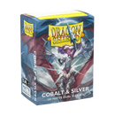 Matte Dual Standard Sleeves (Cobalt/Silver) | Dragon Shield
